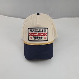 American Needle Cream and Navy Willie Nelson Hat